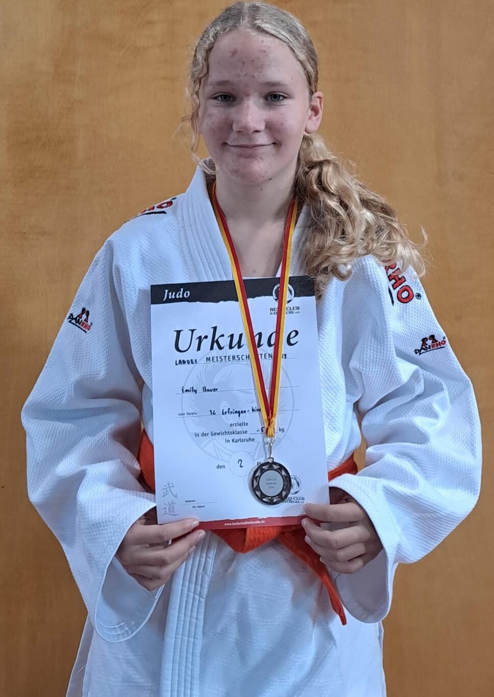 Emily bei der Badischen Landesmeisterschaft U13 in Karlsruhe